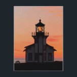 MENDOCINO Lighthouse Point Cabrillo Sunset Postcard<br><div class="desc">Hi there! Hope you like this photo I captured. Feel free to add your own text! Check my shop for more.</div>