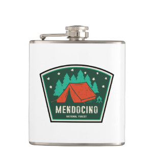 Mendocino National Forest Camping Hip Flask