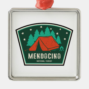 Mendocino National Forest Camping Metal Ornament