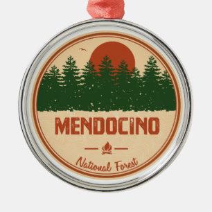 Mendocino National Forest Metal Ornament