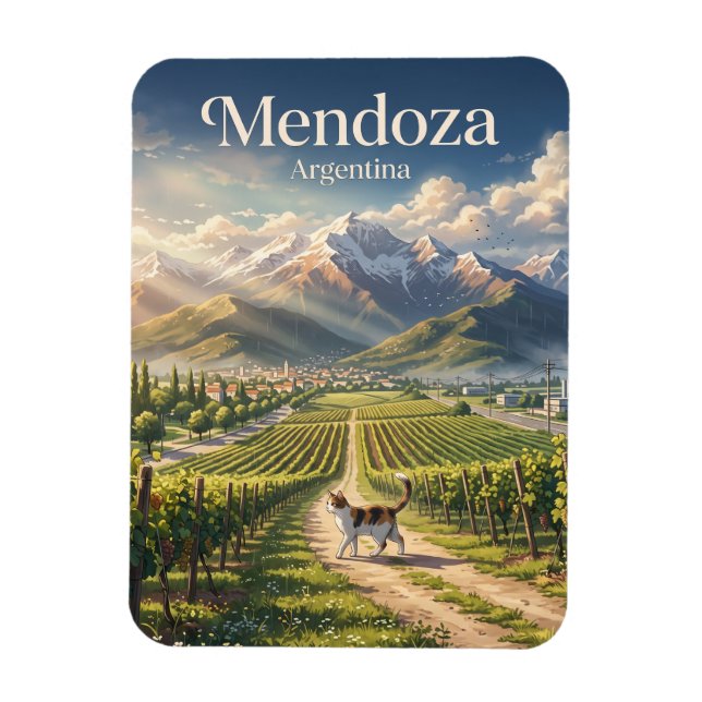 Mendoza Argentina Magnet (Vertical)