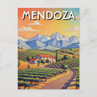 Mendoza Argentina Travel Postcard