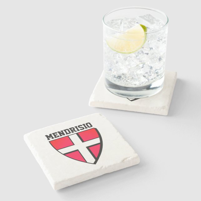 Mendrisio coat of arms - SWITZERLAND Stone Coaster (Side)