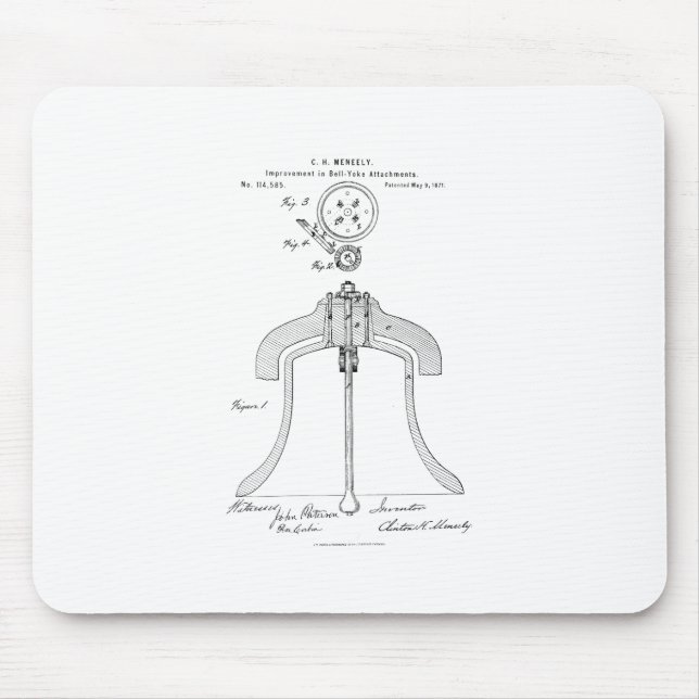 Meneely Bell Company - Yoke Patent Mouse Pad (Front)