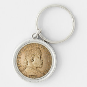 MENELIK II African Roots Reggae Rasta Jah  Key Ring