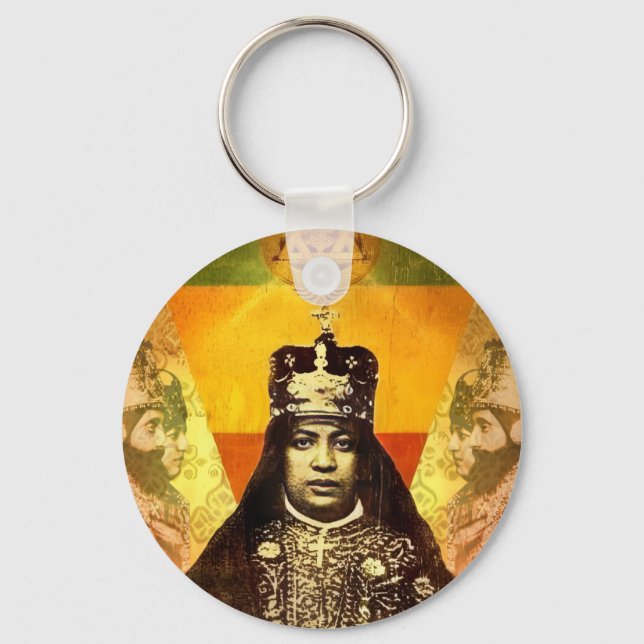Menen Asfaw Haile Selassie HIM Jah Rastafari  Key Ring (Front)