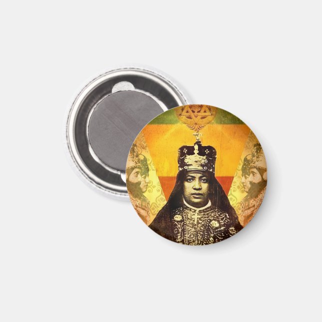 Menen Asfaw Haile Selassie HIM Jah Rastafari  Magnet (Front/Back)