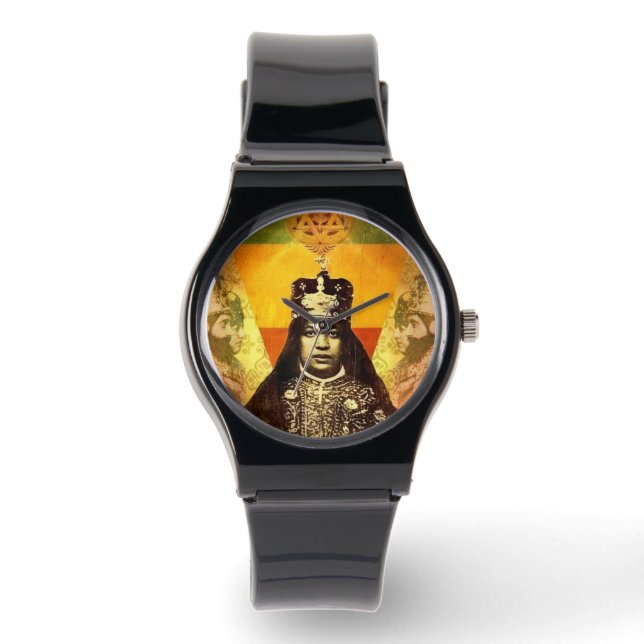 Menen Asfaw Haile Selassie HIM Jah Rastafari  Watch (Front)