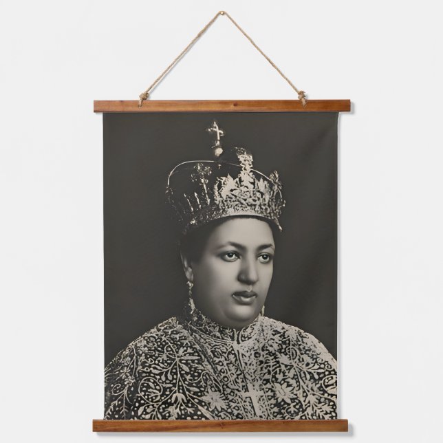 Menen Selassie Jah Rastafari Rasta Reggae Roots  Hanging Tapestry (Front)