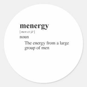 MENERGY 2 CLASSIC ROUND STICKER