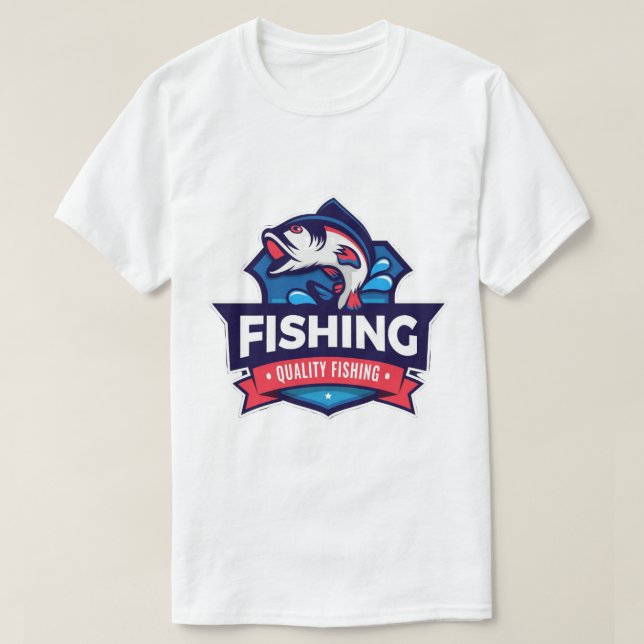 Menggambarkan desain ikan yang dinamis dan T-Shirt (Design Front)