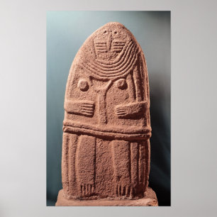 Menhir statue no.4, from Saint-Sernins-sur-Rance Poster