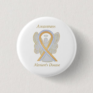 Meniere's Disease Awareness Ribbon Angel Pin