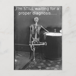 Menieres skeleton postcard