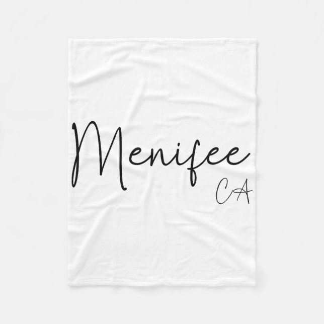 Menifee California Ca Retro  Fleece Blanket (Front)