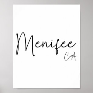 Menifee California Ca Retro Poster