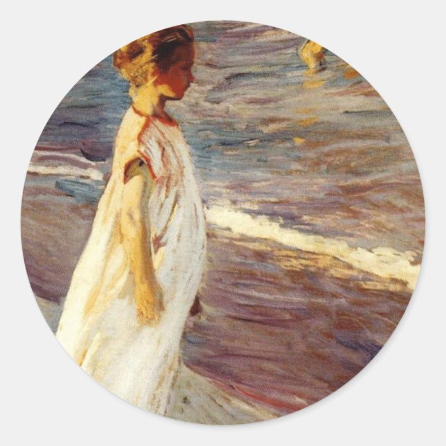 Menina - Joaquin Sorolla Classic Round Sticker (Front)
