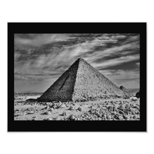 Menkaure Pyramid at Giza Photo Print (Front)
