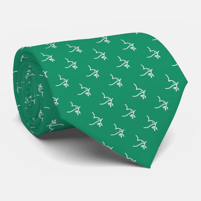 Mennonite Logo (Green) Tie (Rolled)