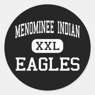 Menominee Indian - Eagles - High - Keshena Classic Round Sticker