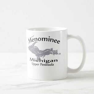 Menominee Michigan Map Design Mug