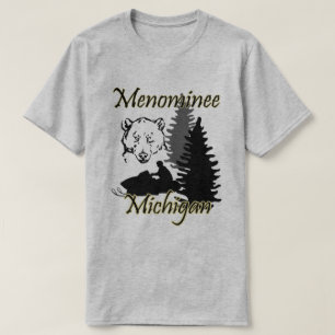 Menominee Michigan Snowmobile Bear Mens G T-Shirt