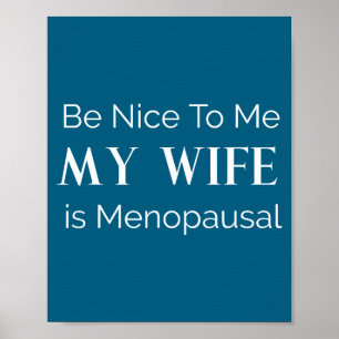 Menopause Husband Gag Gift Hot Illustration Poster