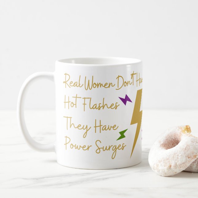 Menopause Power Mug | Power Surges Not Hot Flashes (With Donut)