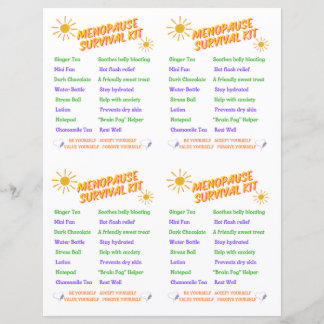 Menopause Survival Kit Printable