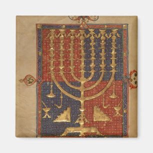 Menorah and other vessels of the temple magnet