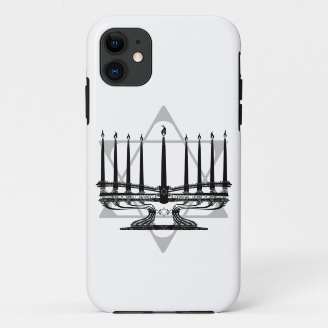 Menorah and Star Case-Mate iPhone Case (Back)