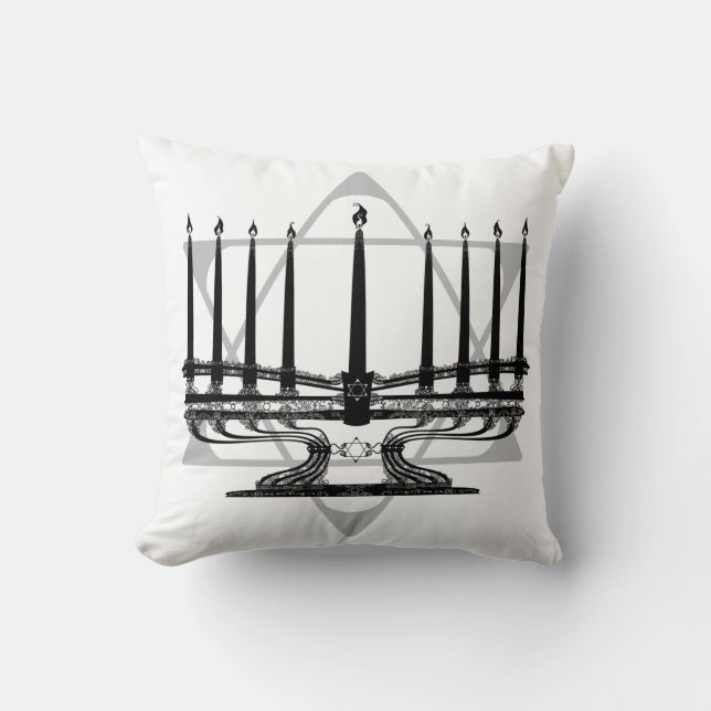 Menorah and Star Cushion (Front)