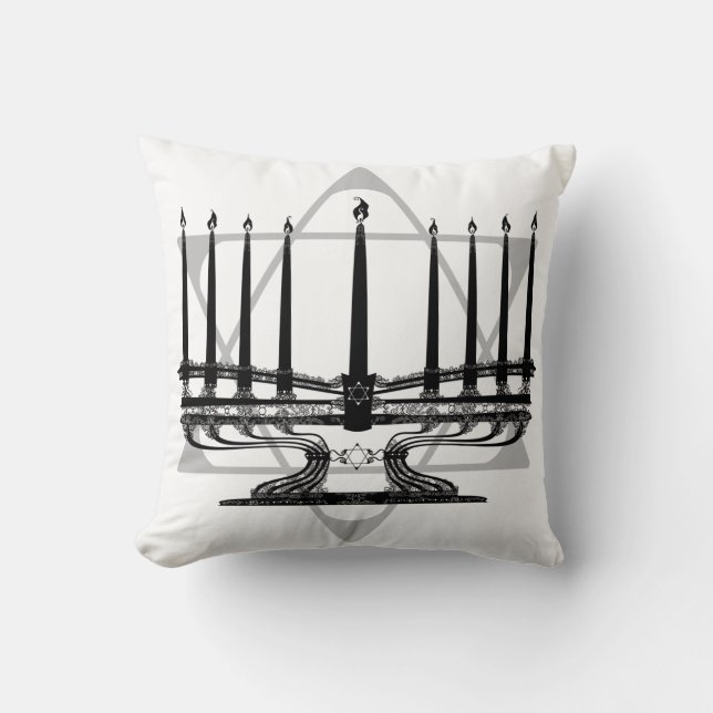 Menorah and Star Cushion (Front)