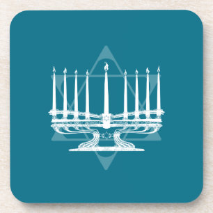 Menorah and star IV Coaster