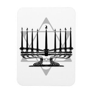 Menorah and Star Magnet