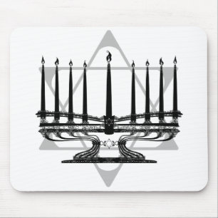 Menorah and Star Mouse Pad