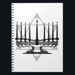 Menorah and Star Notebook<br><div class="desc">Original Artwork by Thedustyphoenix.</div>