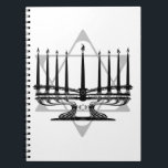 Menorah and Star Notebook<br><div class="desc">Original Artwork by Thedustyphoenix.</div>
