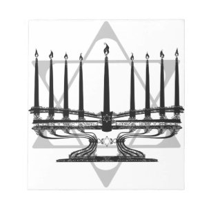 Menorah and Star Notepad