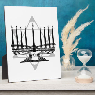 Menorah and Star Plaque