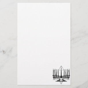 Menorah and Star Stationery