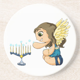 Menorah Angel Coaster