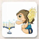 Menorah Angel Coaster<br><div class="desc">Original Artwork by Thedustyphoenix.</div>