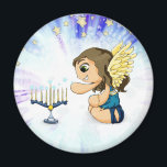 Menorah Angel Magnet<br><div class="desc">Original artwork by Thedustyphoenix.</div>