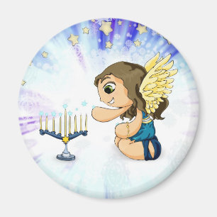Menorah Angel Magnet