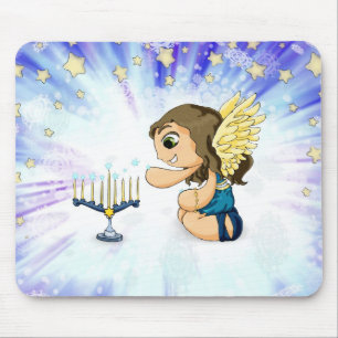 Menorah Angel Mouse Pad