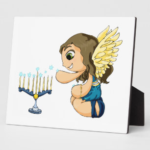 Menorah Angel Plaque