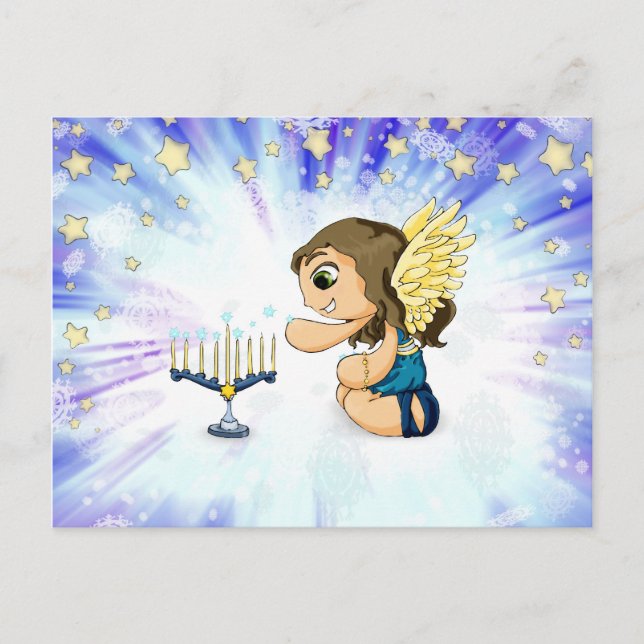 Menorah Angel Postcard (Front)