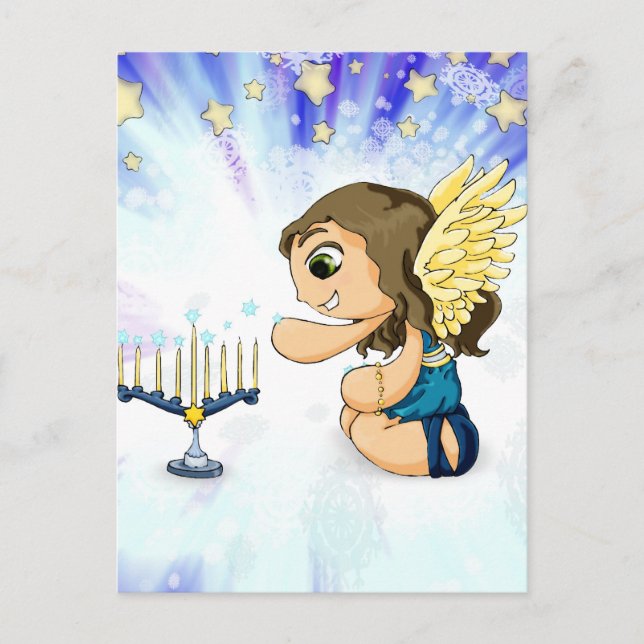 Menorah Angel Postcard (Front)