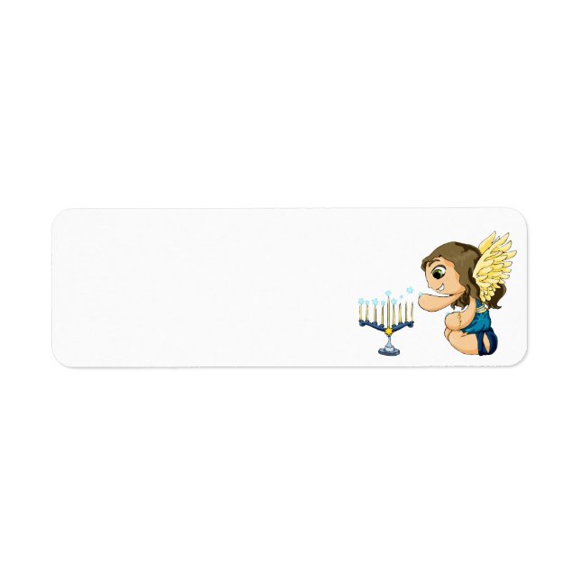 Menorah Angel Return Address Label (Front)